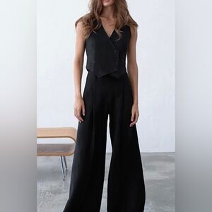 Commense Black vest and pants large vest NWT pants NWOT neither wore